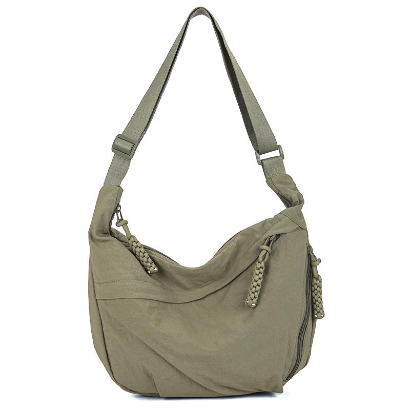 Borsa a Spalla in Tessuto Morbido alla Moda da Donna Tinta Unita Stile Casual da Studente Borse Grandi Borse a Tracolla per Donna Borsa Hobo da Spalla