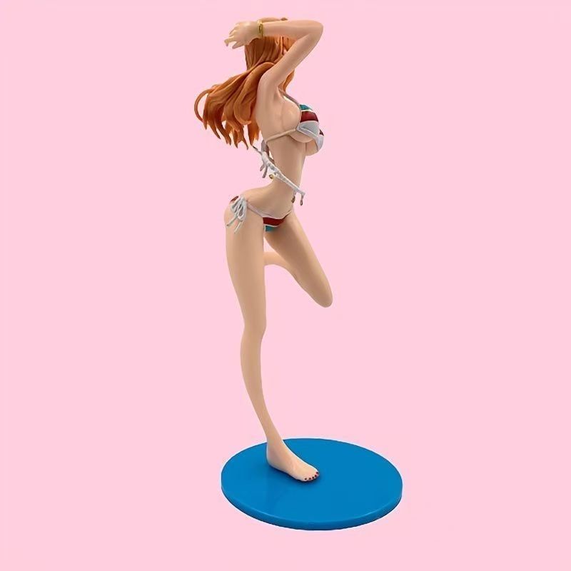 Anime One Piece Nami Swimsuit Standing Pose Can Move PVC Action Figure Collection Model Anime fan's Toy Gift