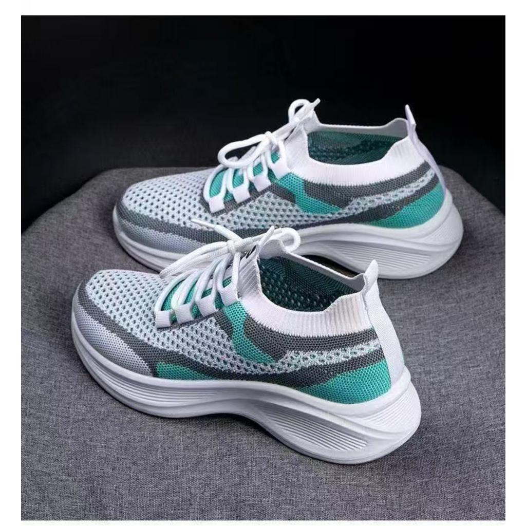 Mesh Casual Women's Shoes Woven Mesh New Breathable Soft Sole Running Casual Versatile Thick Sole Sports Casual Shoes