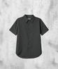 PARADIGMFILM [Ep.02] (Semi-Slim Fit) Gothic Roll-Up Half Shirt (Charcoal)