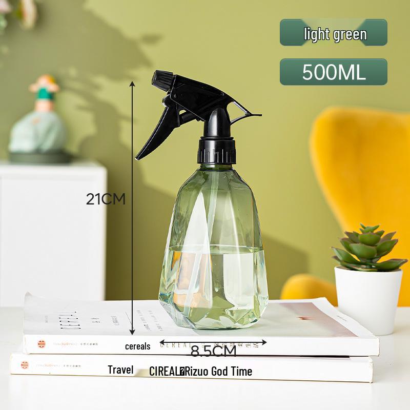

500ml Transparent Fine Mist Spray Bottle for Alcohol, Disinfectant, Gardening, and Household Use светло-зеленый