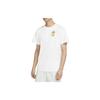 Nike T Shirts Men's White Crew Neck Moderate Straight Fit DO2320-100