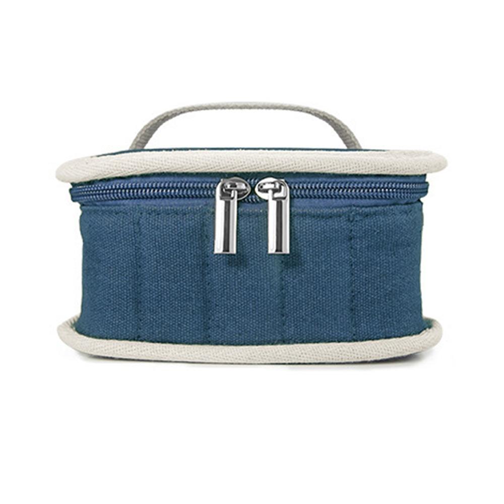 16 Slots Essential Oil Storage Bag Large Capacity Portable Lipstick Organizer Moisture-proof Zipper Closure