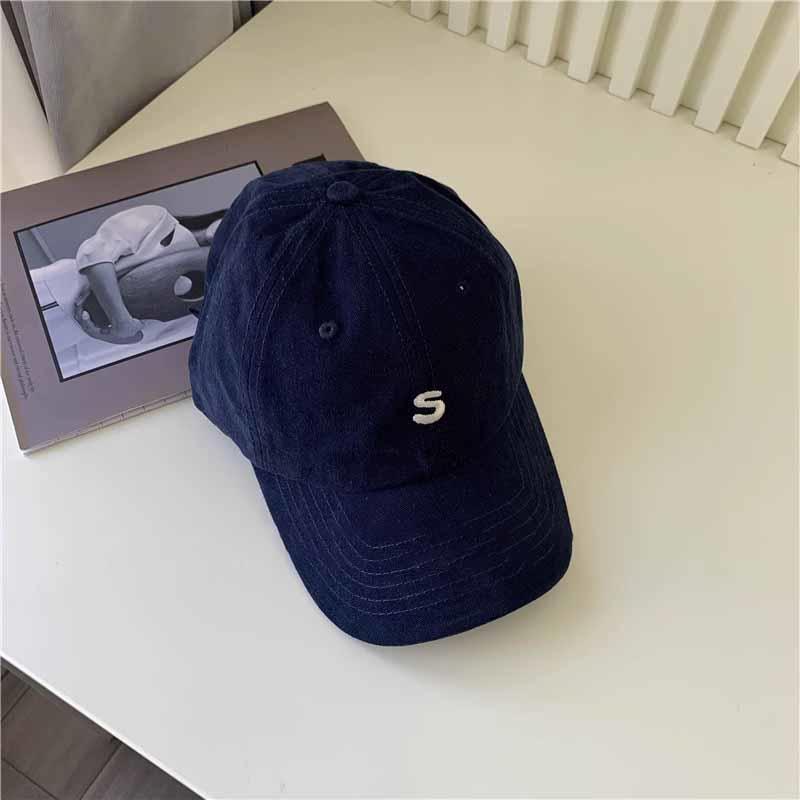 New Fashion Embroidered Baseball Cap Women's Casual Versatile Cap Soft Top Wide Eaves Show Face Small Baseball Cap Men