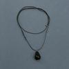 925 Simple Onyx Long Necklace