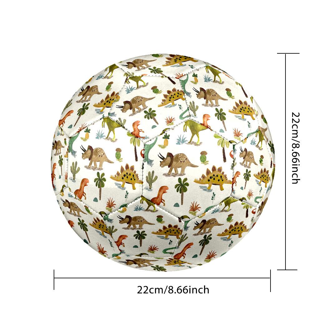 1pc Dinosaur Adventure Size 5 Soccer Ball Professional Match Training Football Indoor &Outdoor Sports Ball Lightweight Durable C6578