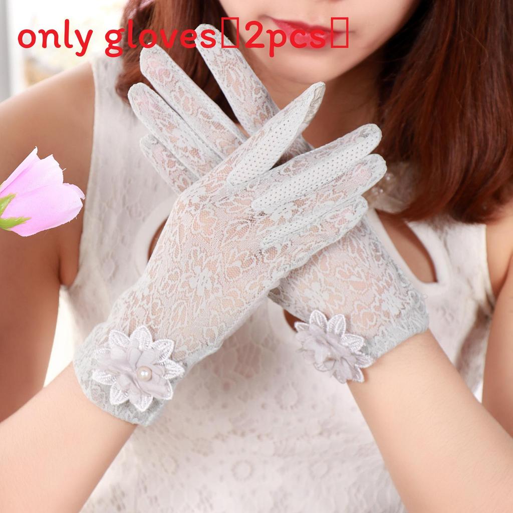 Atmungsaktive Sommer-Autofahrerhandschuhe aus Spitze mit UV-Schutz für Damen