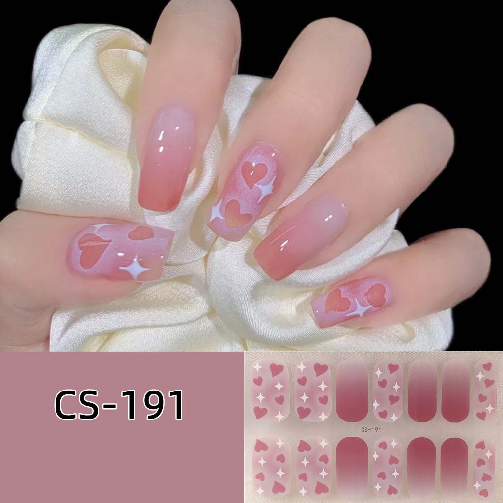 CS Waterproof and No-bake Gel Nail Polish Film All Stick Japanese and Korean Wind Spring and Summer Nail Wrap Paper Nail Wrap Paper