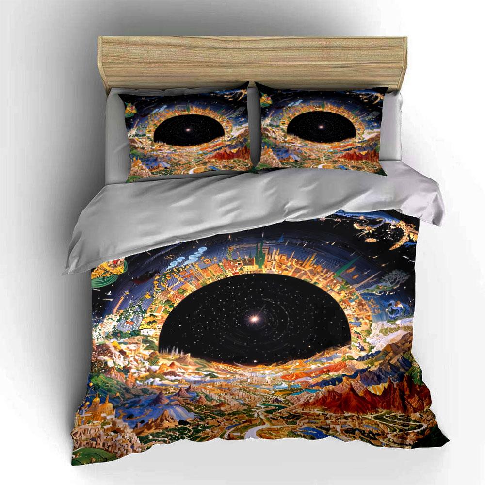 Fantasy Landscape Art Decoration Set Bedding Set with 1 Duvet Cover 2 Pillowcases Single Double King Queen Gift