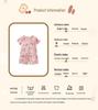 Malwee Girls' Summer Pajama Set: European & American Style, Short Sleeve Top with Elastic Waist Pants
