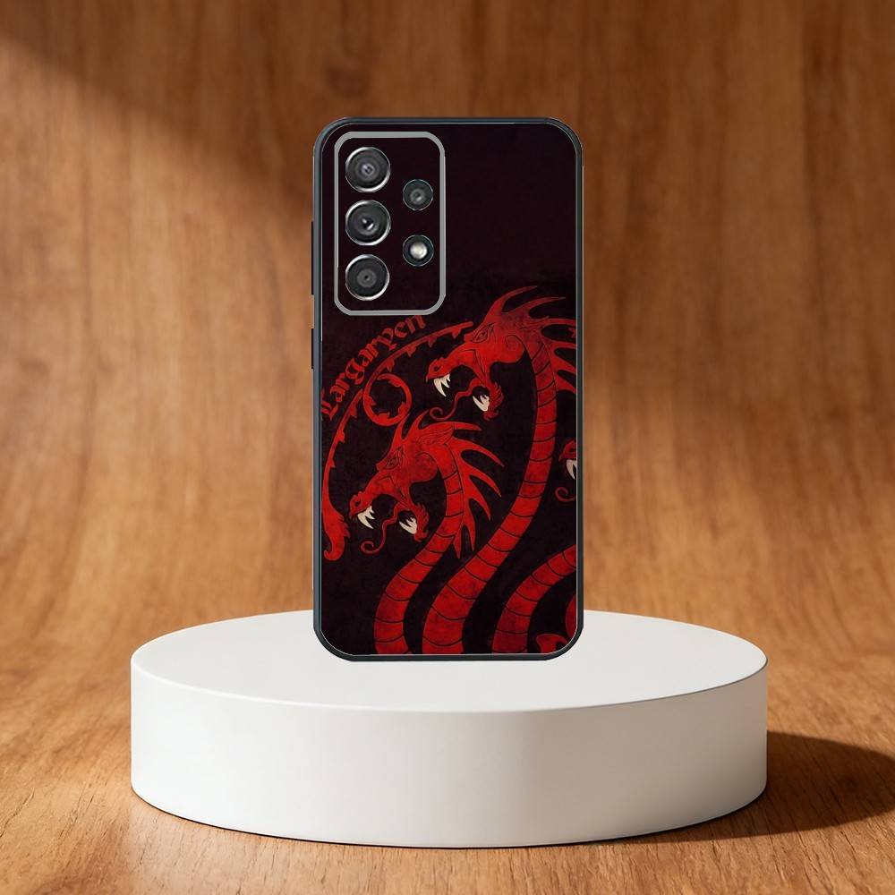 T-Targaryan Dracary Logo Phone Case For Samsung S25,S24,S21,S22,S23,S30,Ultra,S20,Plus,Fe,Note,10,9,5G Black Cover