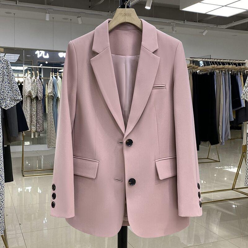 New Spring Autumn Fashion Suit  Black White Green Coat  Casual Loose Orange Blazers
