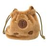 Large Capacity Capybara Plush Shoulder Bag Plush Capybara Cartoon Crossbody Bag  Kids Birthday Gift