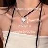 Enchanting Heart-shaped Bow Tie Neck Chain Fashion Jewelry Accessory For Valentines Day, Daily or Party Occasions All Seasons
