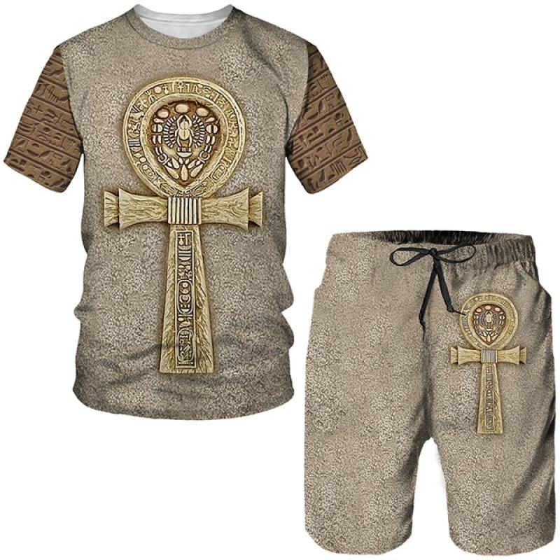 

Древний Гор, египетский бог, глаз Египта, фараон, мужские футболки/шорты/костюмы с 3D принтом, уличная одежда в стиле хип-хоп, комплекты из 2 предметов унисекс 2XL