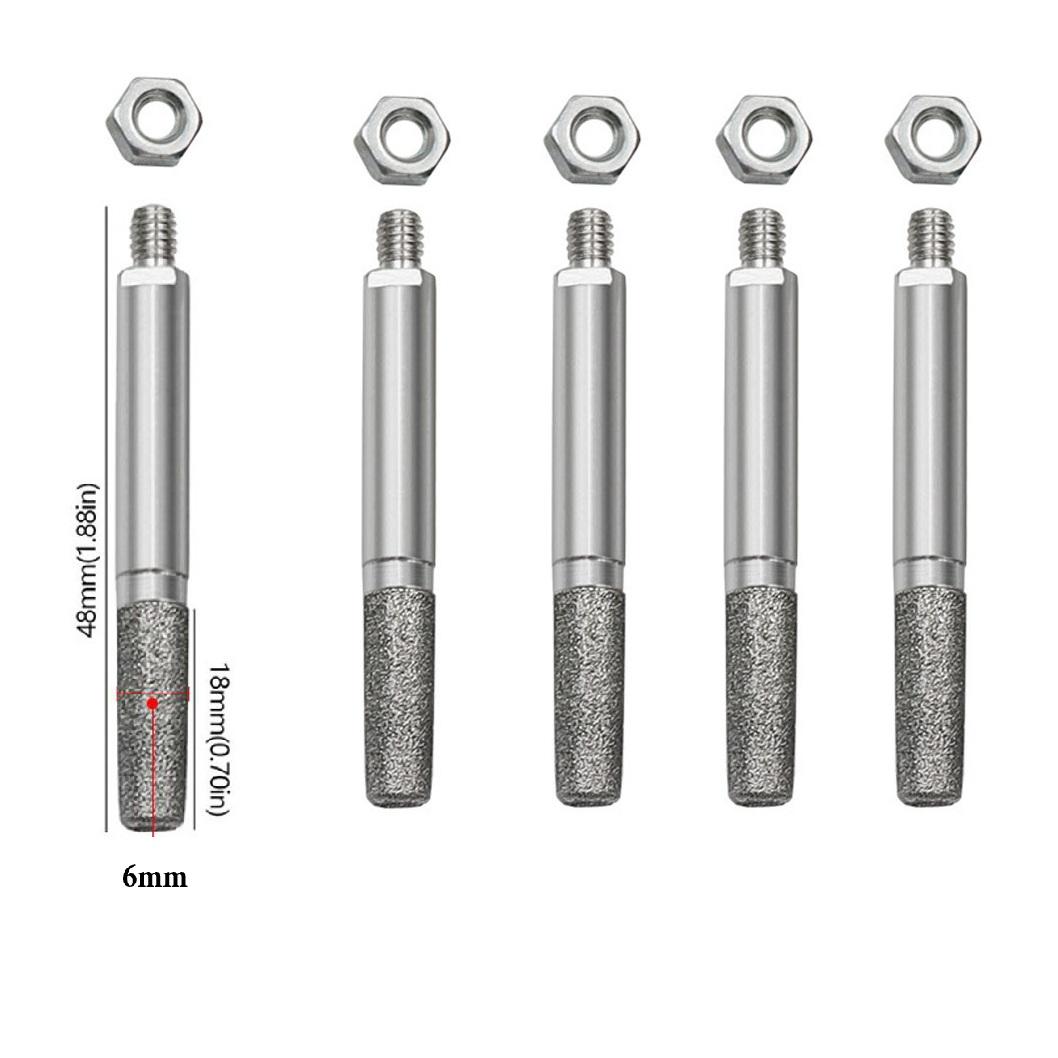 

5PCS 4/5/6mm Grinding Head Cylindrical Burr Chainsaw Sharpening Kit Sharpener Grinding Head For Metal Processing CNC Machining