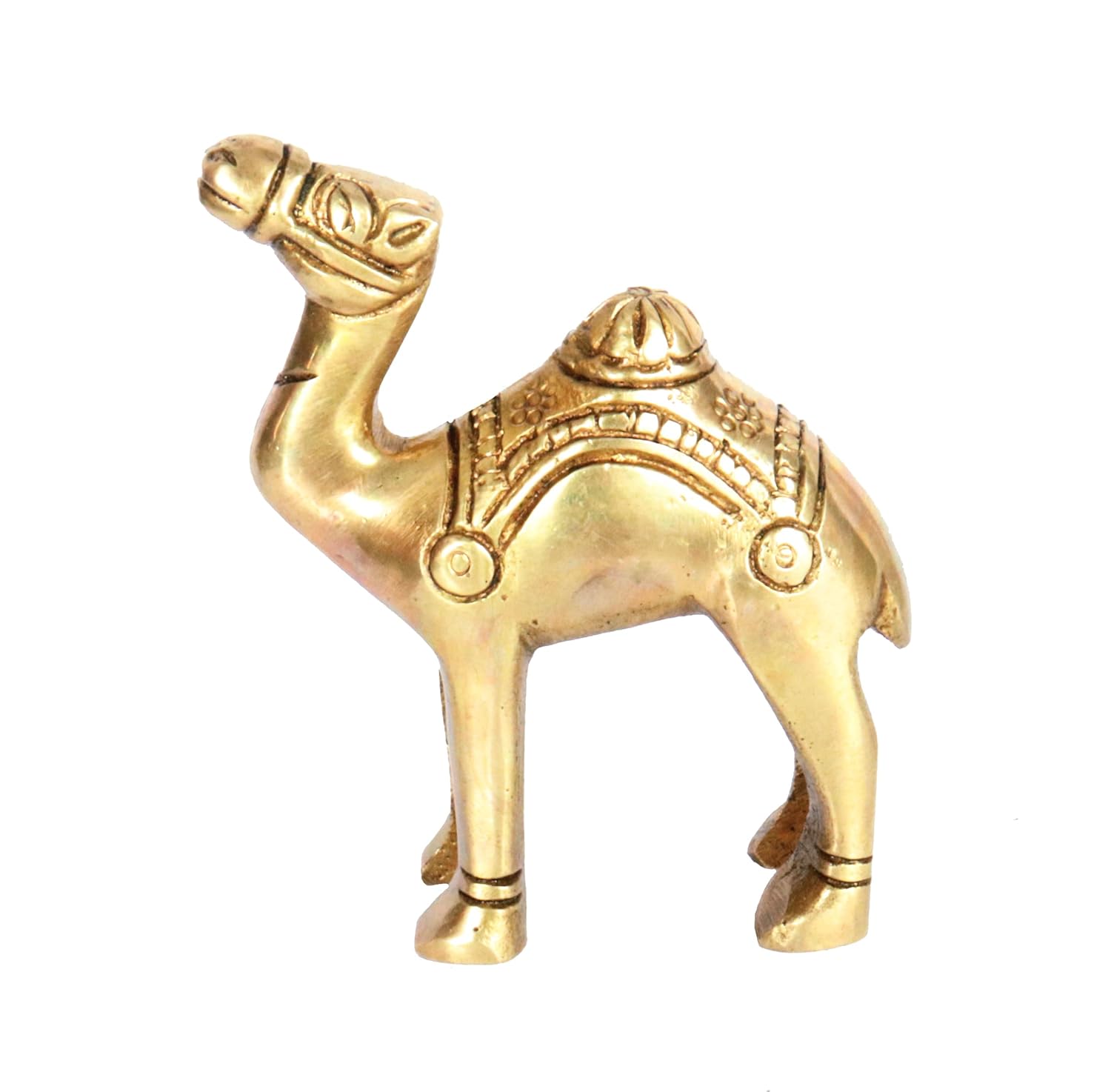 Original Brass Traditional Camel Showpiece, Camel Statue, Gold, Size - Standard