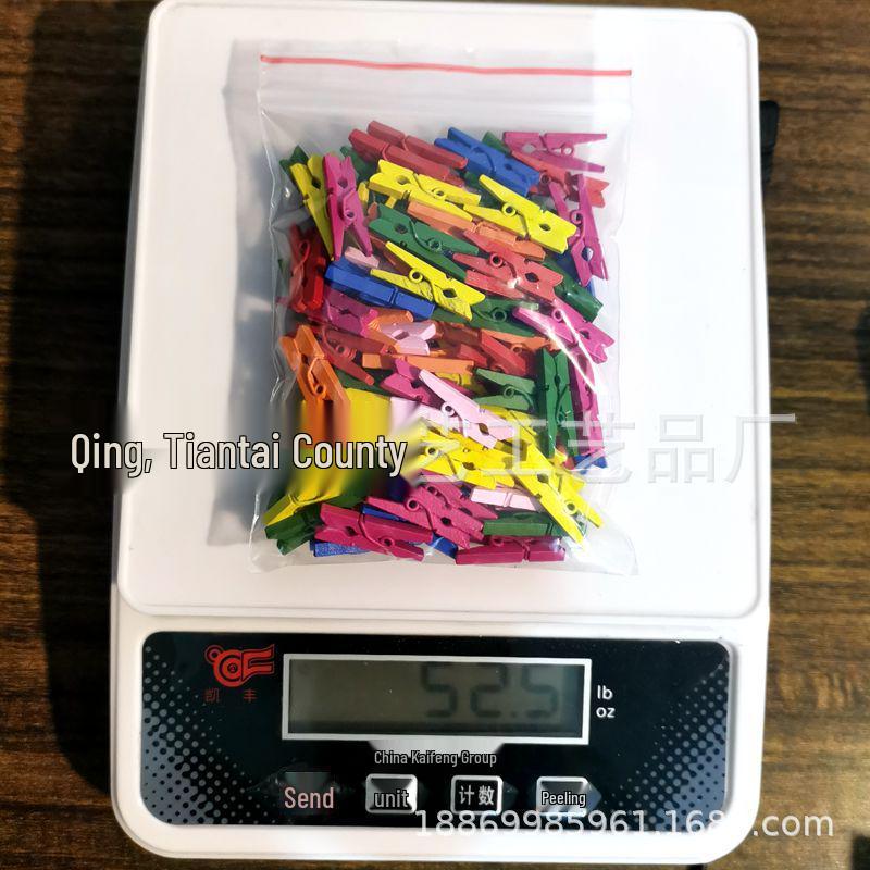 Cartoon Colored Wooden Clips for DIY and Kindergarten Projects