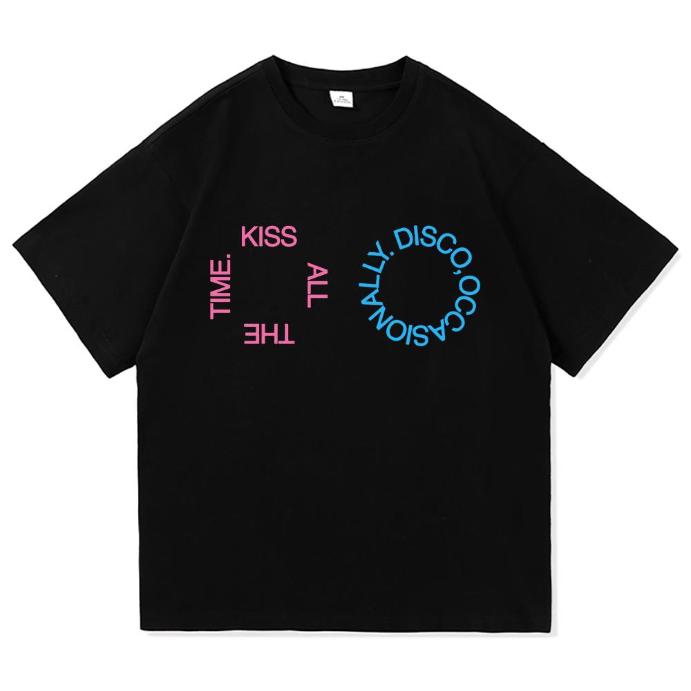 2026 Nowy Album Kiss All The Time Disco Okazjonalny T Shirt MężczyźniKobiety Odzież Harajuku Wysokiej Jakości Góry Bawełniane Koszulki Vintage