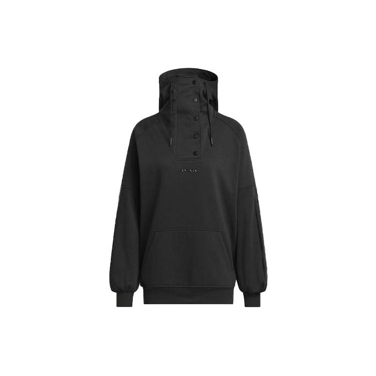 adidas originals x IVY PARK Snap-Neck Hoodie Black Men s IK9647 XS