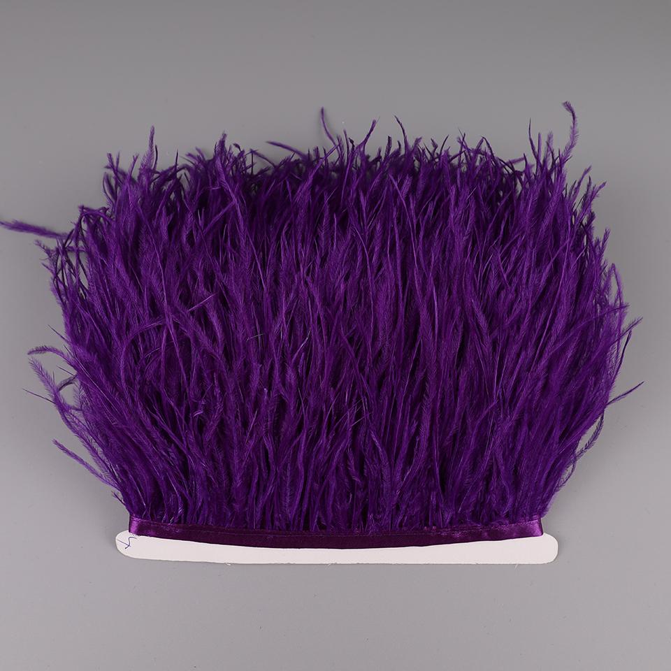 2M Pštrosí peří na stuze pro vyšívání šití do šatů ozdobné peří na pásce třásně pro oblečení