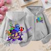 Rainbow Friends Kreslený Sportovní Plný Design Přívěsků Dětská Podzimní a Zimní Větruodolná Vysoce Kvalitní Dlouhý Rukáv Mikina na Zip