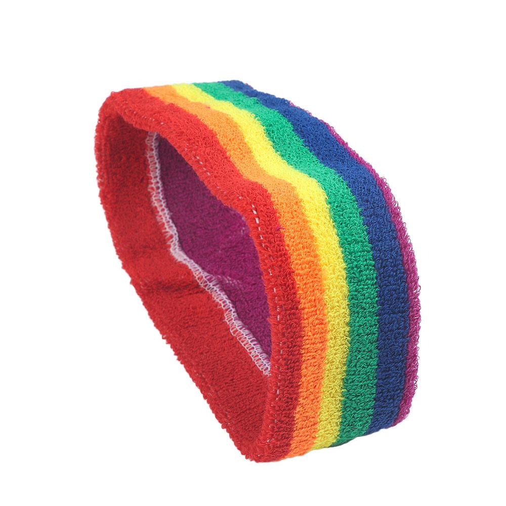 Wide Rainbow Colorful Elastic Headband Hair Accessories Head Wrap