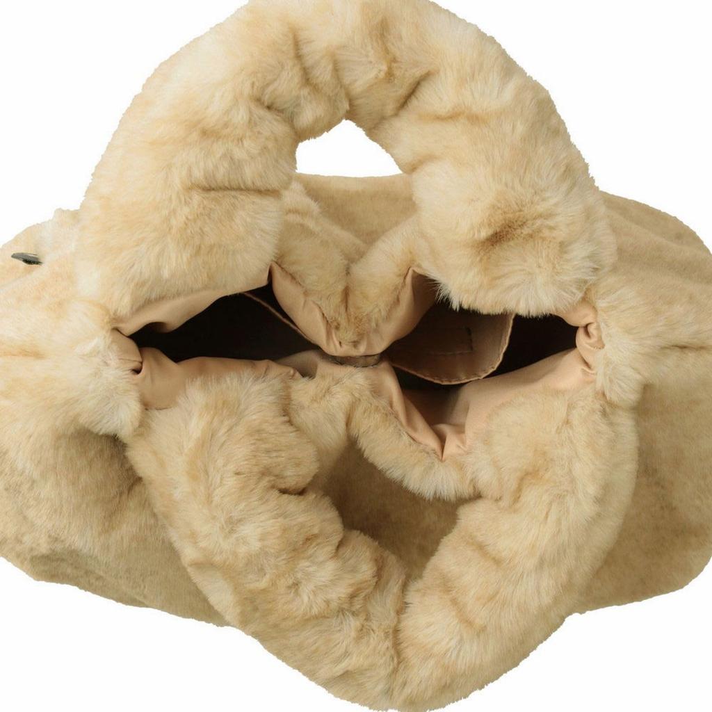 Rootote 1325 Fluffy Eco-Fur Faux Fur Small Horizontal Tote Bag SN DELI FUR-blanket-A (02 Gray)