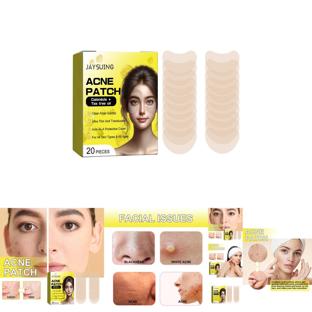 Jaysuing Acne Patches For Clear Skin 20pcs Effective Blackhead Removal Treatment