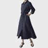 2024 Japanese & Korean Style Sleeveless Pocket Long Swing Casual Lapel Shirt Dress