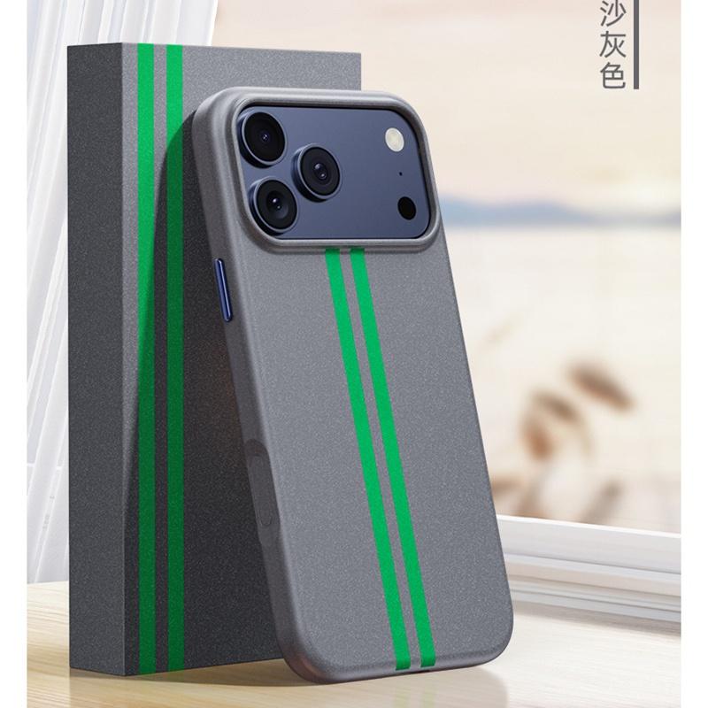 

Hybrid Fine Grit Rock Sand Texture For Magsafe Magnetic Case For iPhone 17 16 Pro Max Wireless Charging Hard Shockproof Cover For iPhone 17 ProMax