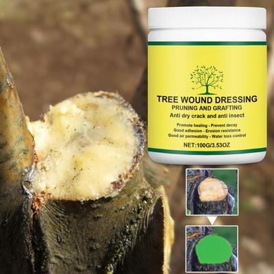 100g Tree Grafting Paste Tree Wound Bonsai Cut Paste Smear Agent Plant Grafting Pruning Sealer With Brush Bonsai Cut Wound Paste