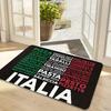 Italy Flag Rectangular Area Rug, Patriotic Italian Tricolor Floor Mat, Non-Slip Washable Carpet for Living Room & Kitchen