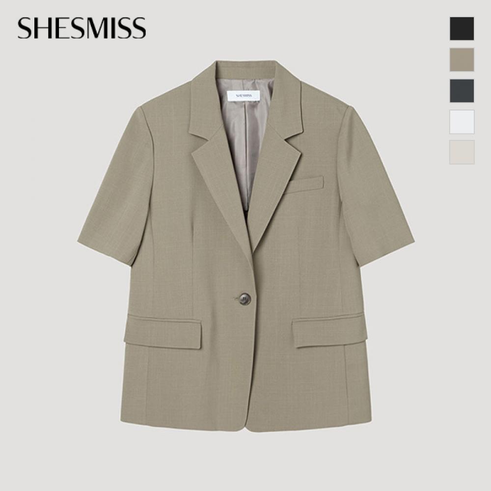 [shs Miss] One Button Short Sleeve Set Up Jacket Swsjkp22020