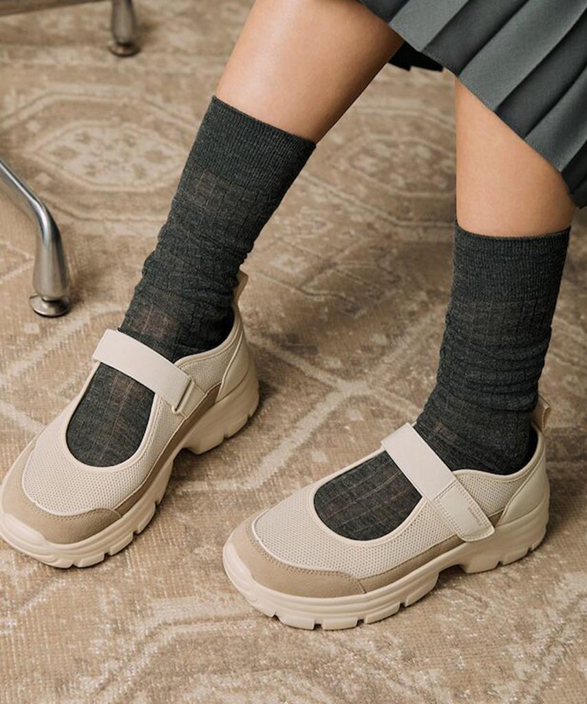 Beanpole Accessory Mesh Platform Sneakers - Beige