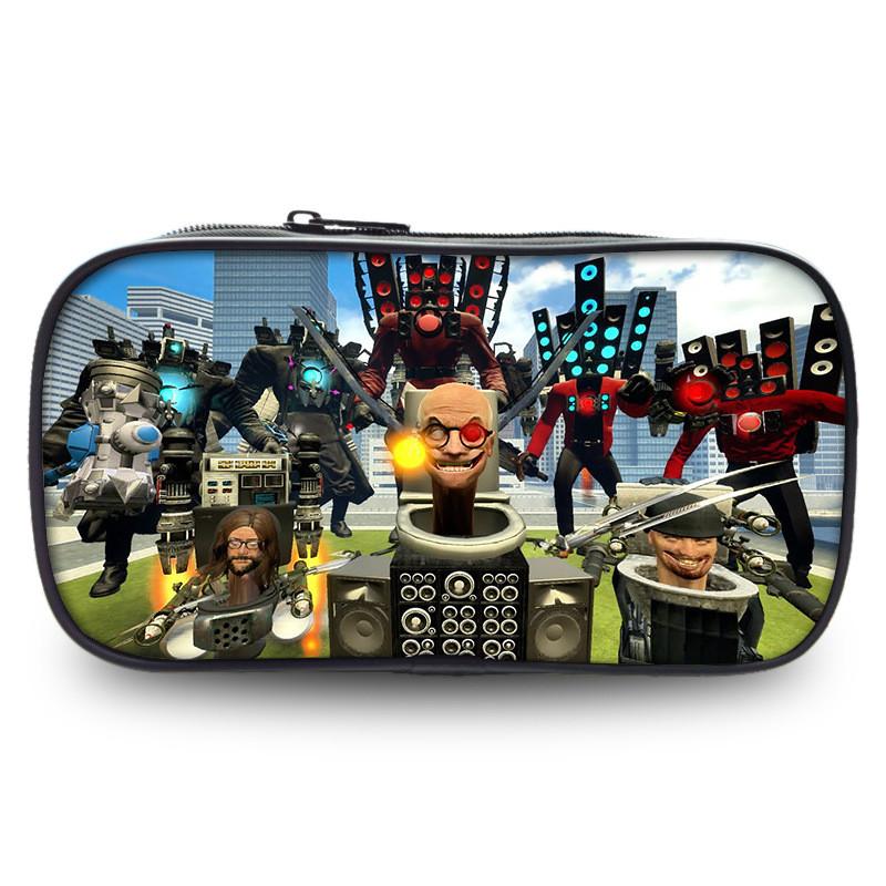 Toilet Trendy Skibidi Pencil Bag With Multiple Color Options For Boys School