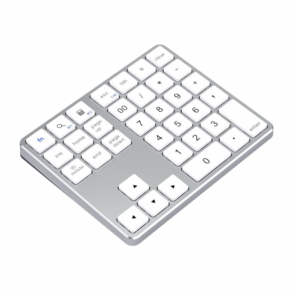 Dual Mode Numeric Keypad 2.4G Wireless Keyboard Dual Bluetooth Keyboard Digital Keyboard 300mAh Battery Rechargeable Numpad