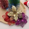 New Glitter Artifical Fake Flowers Christmas Tree Decorations Home Xmas Ornaments Christmas Flowers
