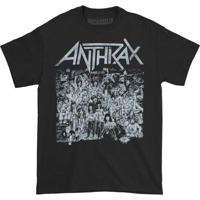 Men's Anthrax No Frills T-shirt Medium Black
