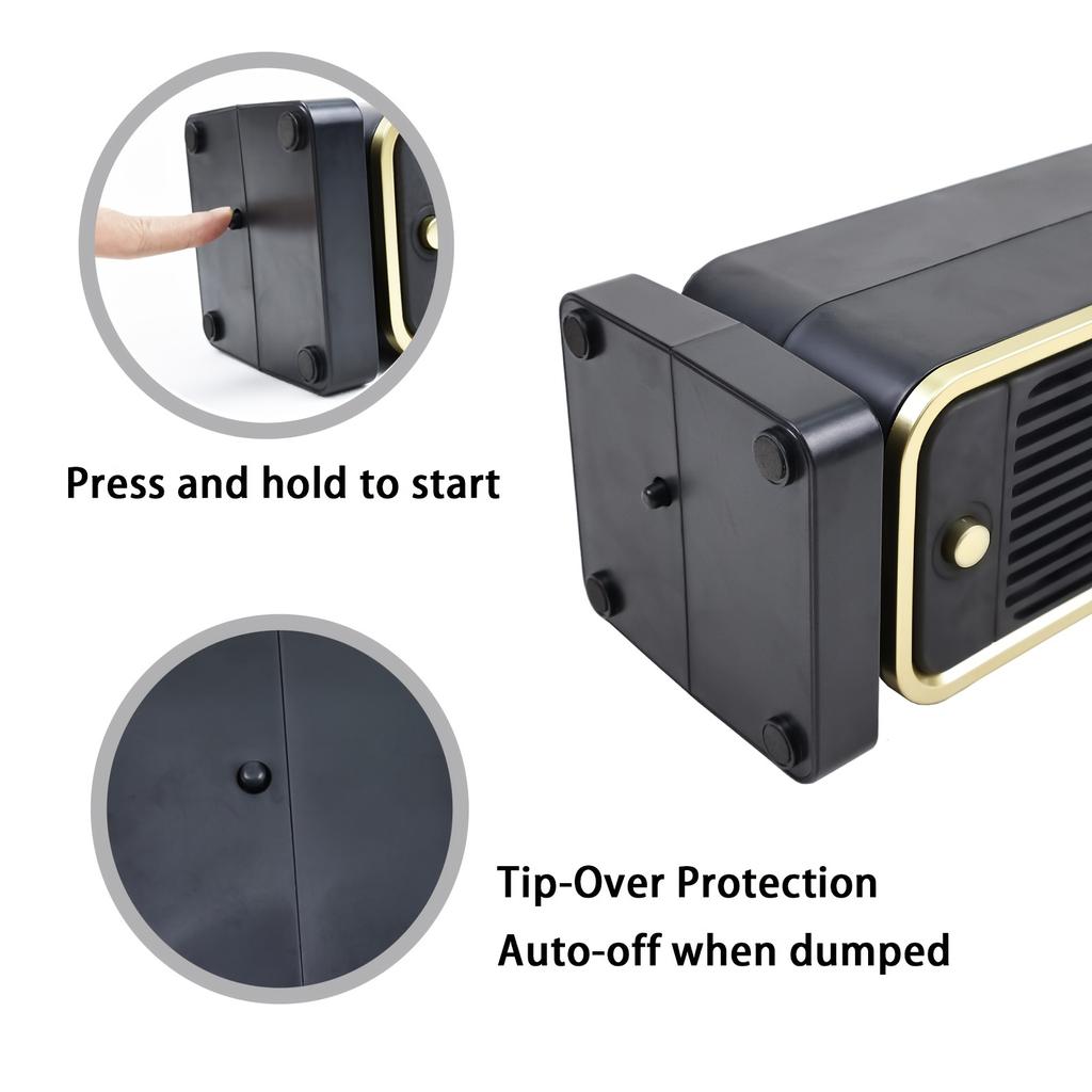 Portable Ceramic Space Heater,500W Mini Electric Heater With Thermostat For Fast,Quiet,Energy Efficient Heating,Safe Secure For Indoor Office Home