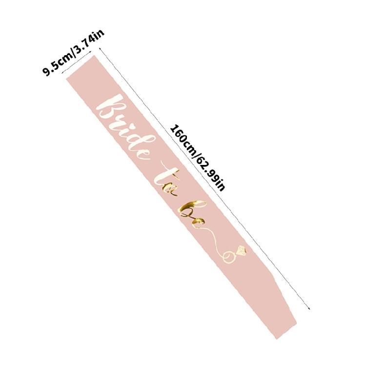 Satined Bridal Shower Sash Collection 9Pieces Wedding Decoration and Bridesmaid Gift Essential Team Bride Shoulder Strap