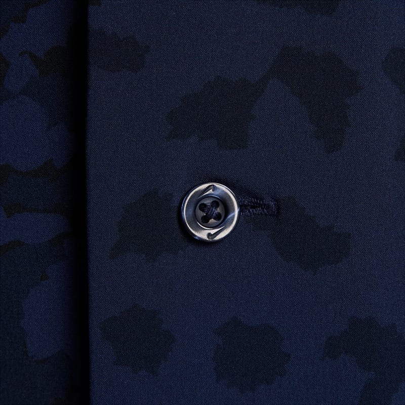 Nike SB SS24 Print Bowler Short Sleeve Button Down Skate Top Shirt Unisex Midnight Marine Blue FN2596-410