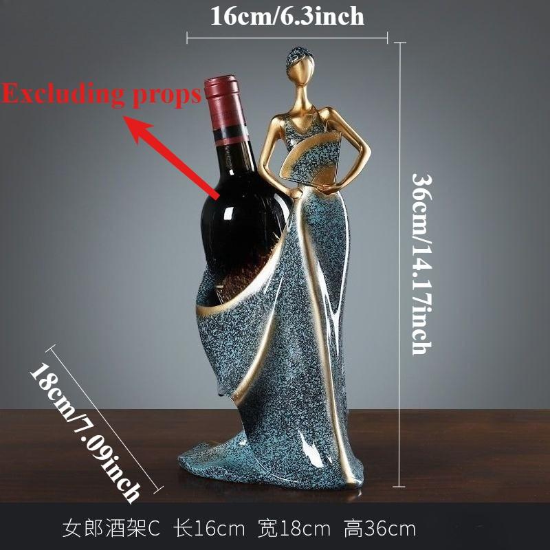 

1pc Desktop Resin Wine Rack TV Cabinet Decoration Home Decoration Pen Holder Restaurant Wine Rack Decorative Resin Figurines