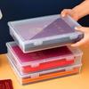 Plastic Document Organizer Organized Clear Square Shape Storage Box Organizing Box with Buckles Certificate File Storage Case