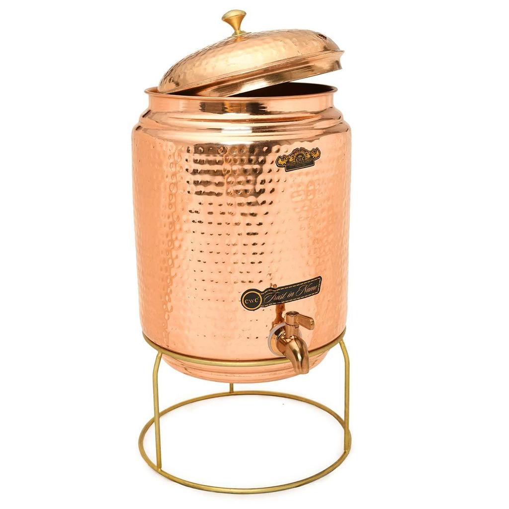 Copper Water Dispenser Matka Copper Pot (11 litres)