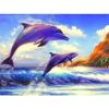 5D DIY Diamond Painting Full Round Animal Dolphin Diamond Embroidery Painting Cross Stitch Kit Home Decoration Rhinestone Gift