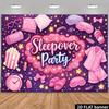 Tapiserie na přespávací párty - Růžové pyžamo Nástěnná dekorace, Dekorace polštářkem s popcornem, Závěsná dekorace do dívčího pokoje, Polyester, Více velikostí