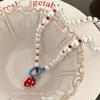 Sweet Wind Strawberry Pearl Necklace Women's New Niche Design Collar