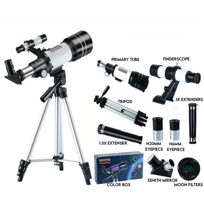 150 Times Professional Astronomical Telescope High-Power Portable Tripod Night Vision Deep Space Star View Moon Universe