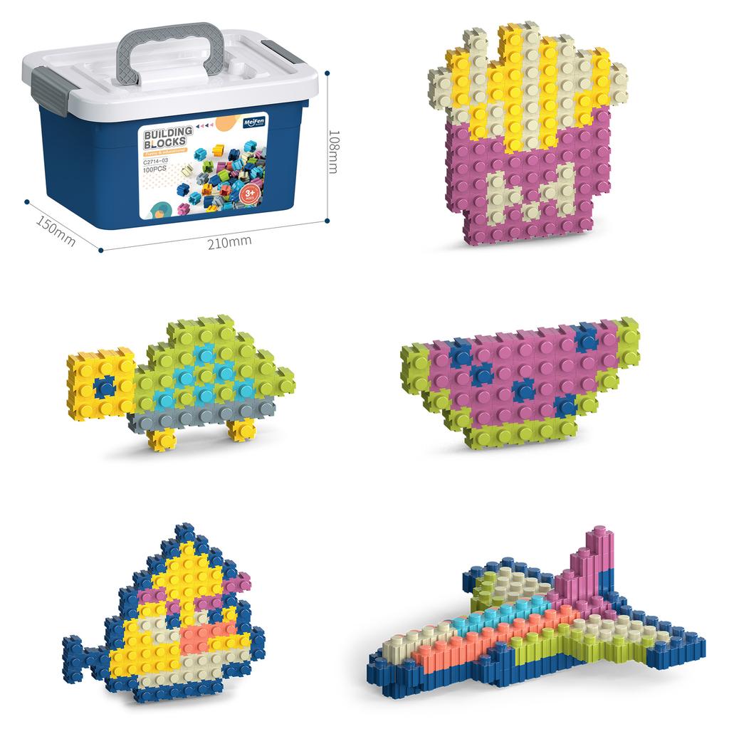 English Version Portable Storage Box Children'S Assembled Granular Building Block Snow Flake Toy